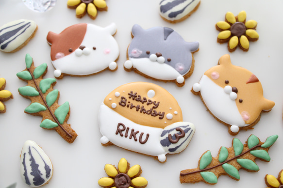 ハムスター　【アイシングクッキー】　オーダー　小動物　かわいい　インスタ映え　手作りケーキ　飾り 4枚目の画像