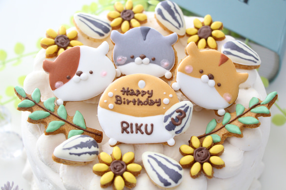 ハムスター　【アイシングクッキー】　オーダー　小動物　かわいい　インスタ映え　手作りケーキ　飾り 7枚目の画像
