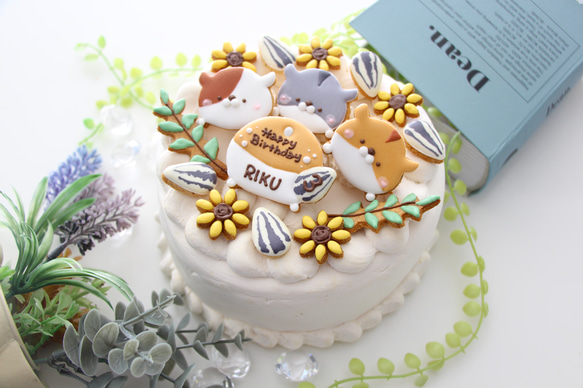 ハムスター　【アイシングクッキー】　オーダー　小動物　かわいい　インスタ映え　手作りケーキ　飾り 1枚目の画像