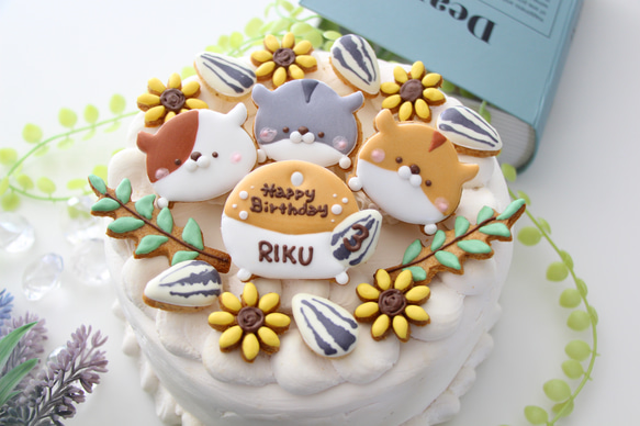 ハムスター　【アイシングクッキー】　オーダー　小動物　かわいい　インスタ映え　手作りケーキ　飾り 9枚目の画像