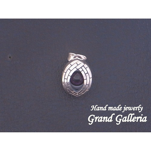 【片耳用】シルバー９２５　義眼ピアス　パープル　Grand Galleria