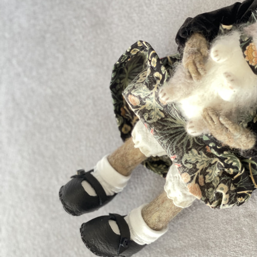 羊毛フェルトドール 野うさぎの子 立体・オブジェ 餡子猫 通販
