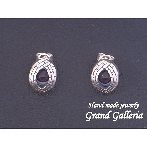 【両耳用】シルバー９２５　義眼ピアス　パープル　Grand Galleria 8,833円