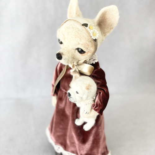 羊毛フェルトドール チワワの子 羊毛フェルト 餡子猫 通販 14908985