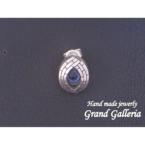 【片耳用】シルバー９２５　義眼ピアス　ライトブルー　Grand Galleria