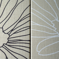 モダンお花の北欧風ファブリックパネル  pasar 木製ファブリックボード ベージュ＆ホワイト 6枚目の画像