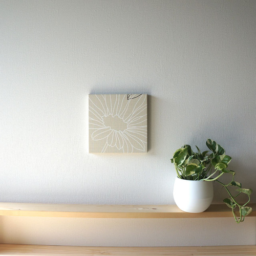 モダンお花の北欧風ファブリックパネル pasar 木製ファブリックボード