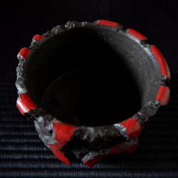3.5号赤化粧黒鉢１　塊根植物　多肉植物　コーデックス　植木鉢　沖縄 4枚目の画像