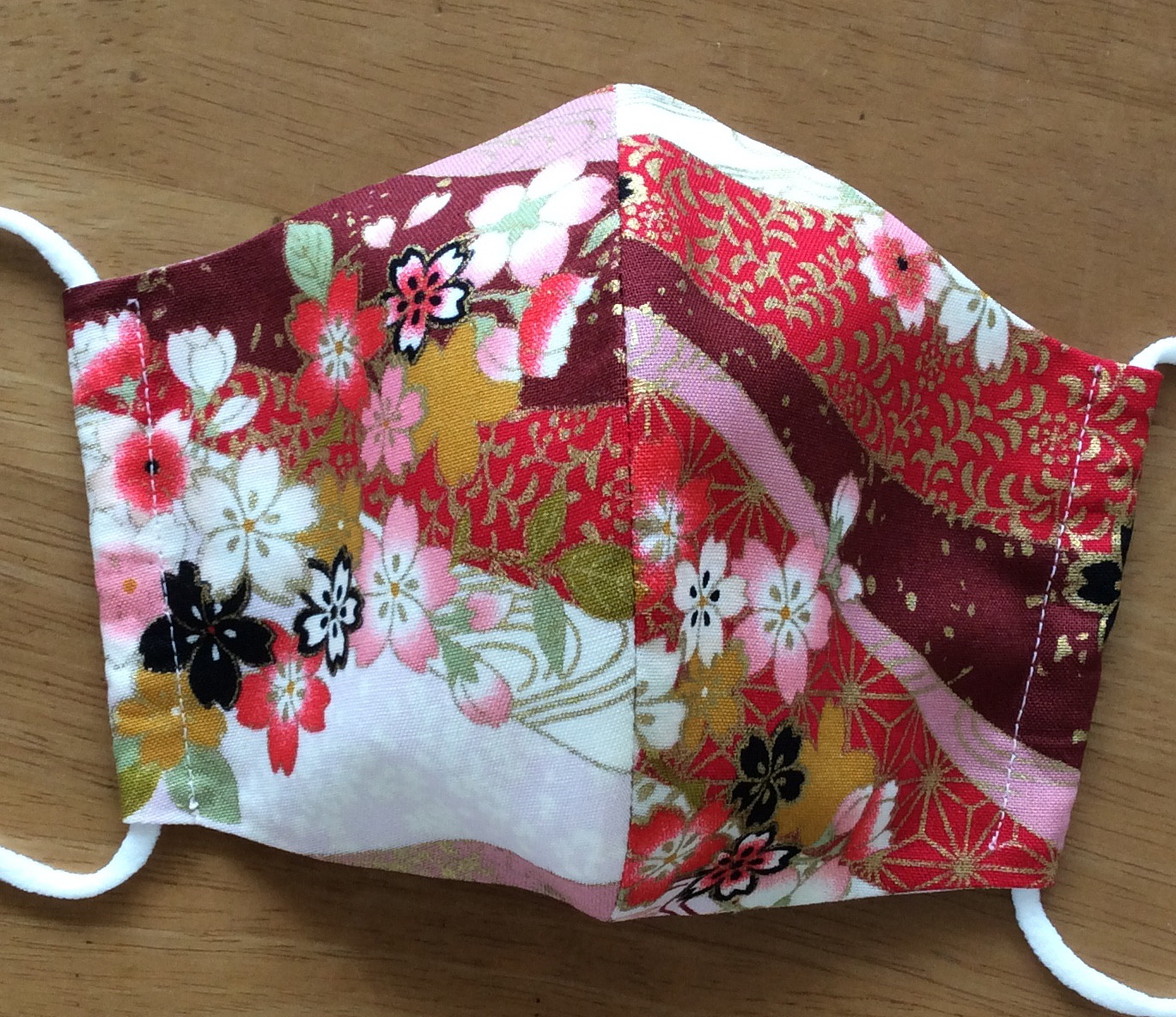 送料無料 かわいい 立体 布マスク ハンドメイド さくら 桜 花柄