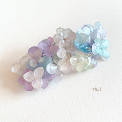 【rie.t】本物の紫陽花バレッタ 3枚目の画像