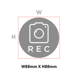 【車用】REC ステッカー TYPE C（ミニマル） │ ドライブレコーダー録画ステッカー 7枚目の画像