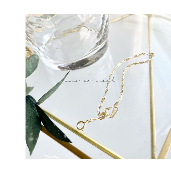 【つけっぱなしOK】14KGF twist gold bracelet 〔n121〕大人の女性　上品　スキンジュエリー 4枚目の画像