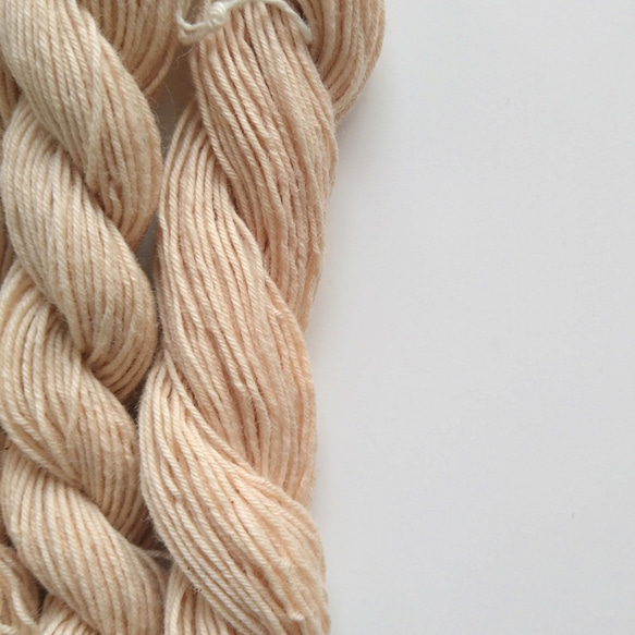 刺し子糸、編み物、織物にも♪草木染め糸　アボカド染め　　綿　コットン 2枚目の画像