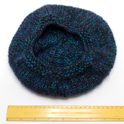 手編みのベレー帽　A221102 5枚目の画像