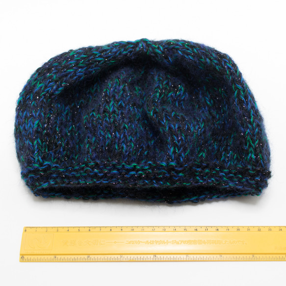手編みのベレー帽　A221102 3枚目の画像