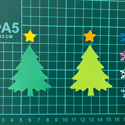 ①クラフトパンチ　クリスマスツリー　12月　イベント　アルバム　壁面飾り 2枚目の画像