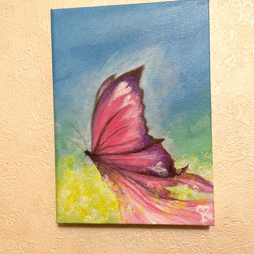 ちょうちょのメガネ 原画 油絵 oil painting 油彩（ロンドン