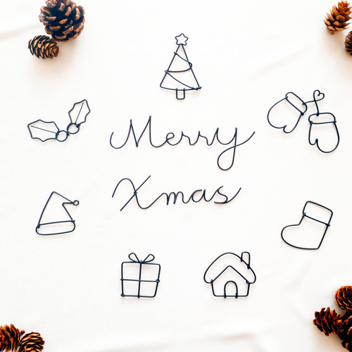 クリスマス ワイヤークラフト ワイヤーアート Merry Xmas クリスマス ワイヤークラフト ワイヤーアート Merry Xmas