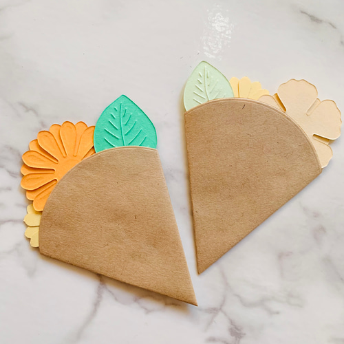 クラフトパンチ 花 花束 カラフル 7枚入 入学・卒業・アルバム