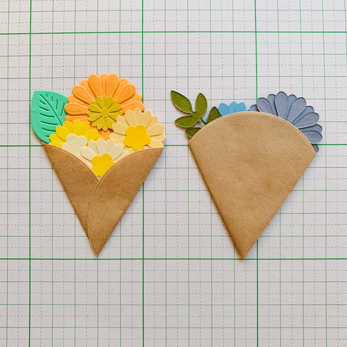 クラフトパンチ 花 花束 カラフル 7枚入 入学・卒業・アルバム