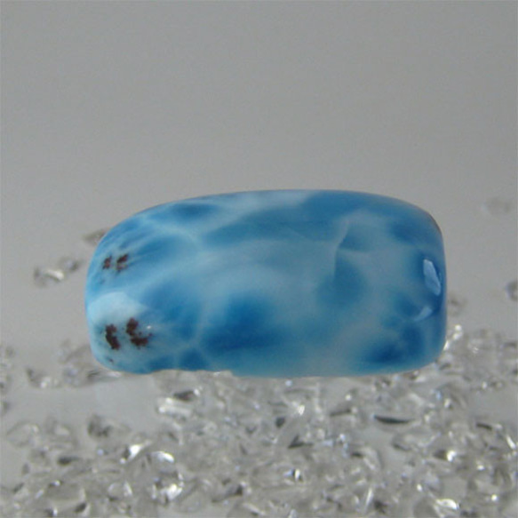 ラリマールース　【送料込】　LMR105 透明部分から青まで、模様付きで larimar　直輸入 6枚目の画像