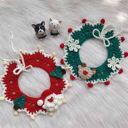 クリスマスシカサンタクロース トナカイ 猫&犬&用襟型ペット首輪☆エルク 2枚目の画像