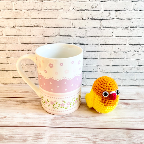 編みぐるみ♡ちっちゃ♡シリーズ ボタンインコちゃん （ルリコシ） どーん くるみ #ルリコシボタンインコ #ボタンインコ #インコ部