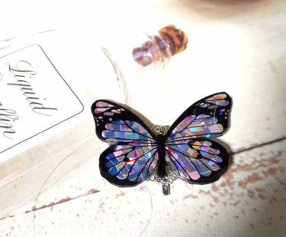 【NEW】ポニーフック 紋白蝶(黒) 3枚目の画像
