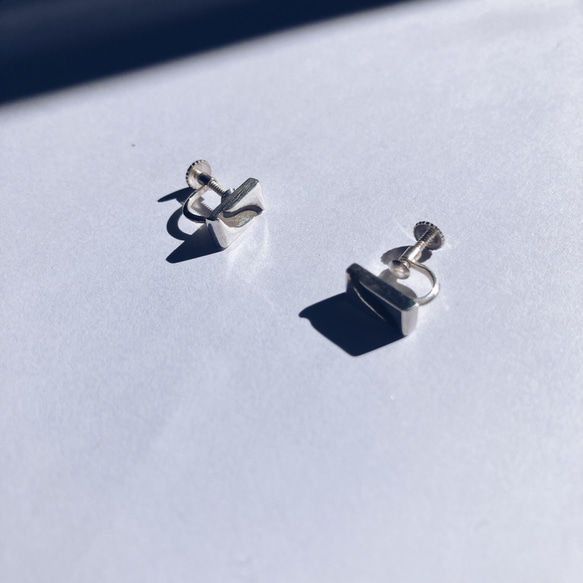 slash earring/pierce【silver925】シンプル　華奢　シルバー　シルバー925 13枚目の画像