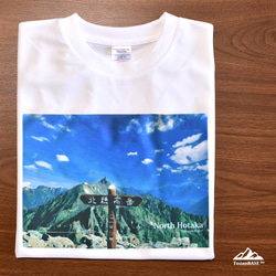 北穂高岳 穂高岳 夏 Tシャツ ホワイト ドライ 吸水速乾 山 登山 アウトドア 1枚目の画像