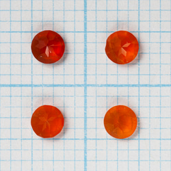 5粒売り　宝石質カーネリアンAAA　ルース　ラウンドファセットカット3×3mm 3枚目の画像