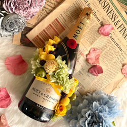 花のシャンパン フラワーシャンパン.プリザーブドフラワーモエ ワンランク上のお祝い 結婚祝 お祝い 開店祝 モエ 母の日 7枚目の画像