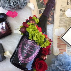 花のシャンパン フラワーシャンパン.プリザーブドフラワーモエ ワンランク上のお祝い 結婚祝 お祝い 開店祝 モエ 母の日 19枚目の画像