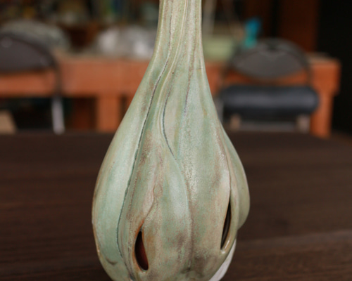 陶器の花瓶◆手びねり 焼き物 ハンドメイド 0_de6d5a64103ffe739283c4ce229a