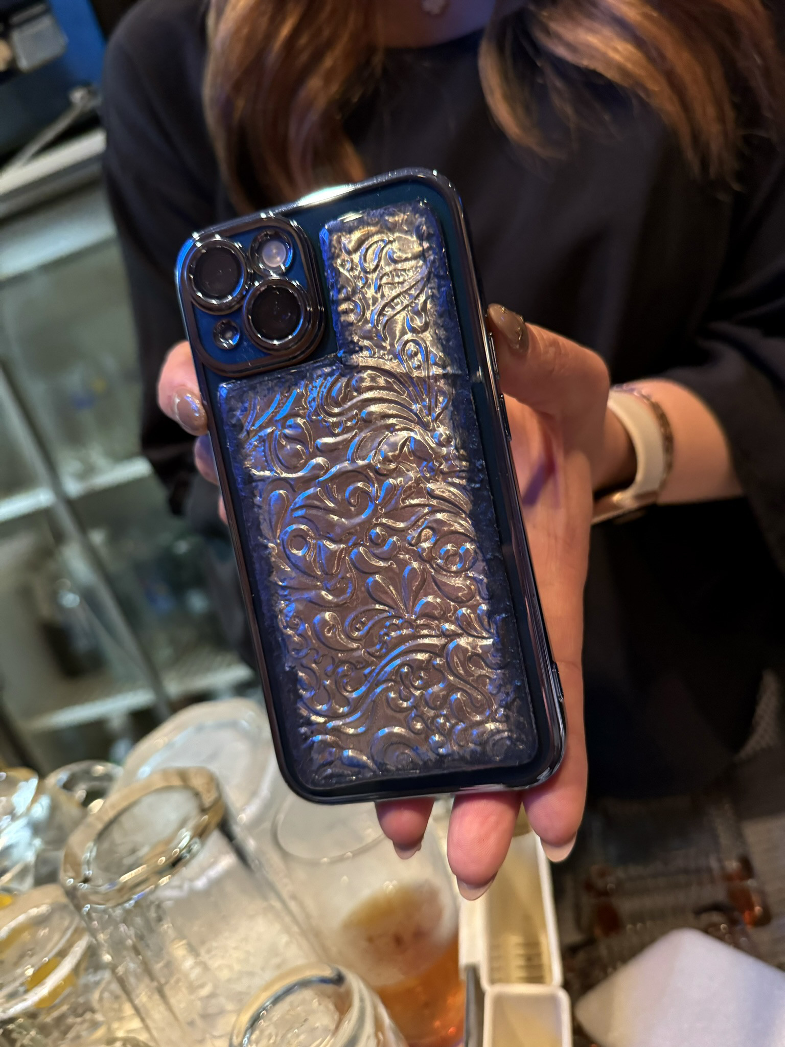 スマホケース◆3Dメタル&レジンアート◆iPhone用すべての機種