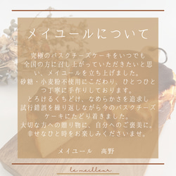 【砂糖・小麦粉不使用】クリスマスバスクチーズケーキ(プレーン) 19枚目の画像