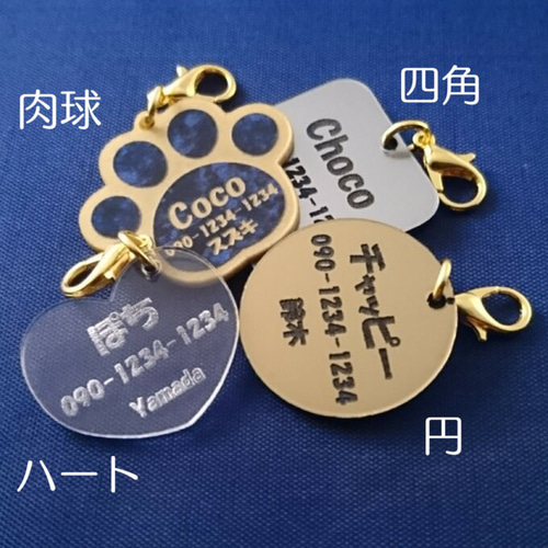ペットネームプレート⭐迷子札 首輪 ネームタグ 軽量 ペット服 