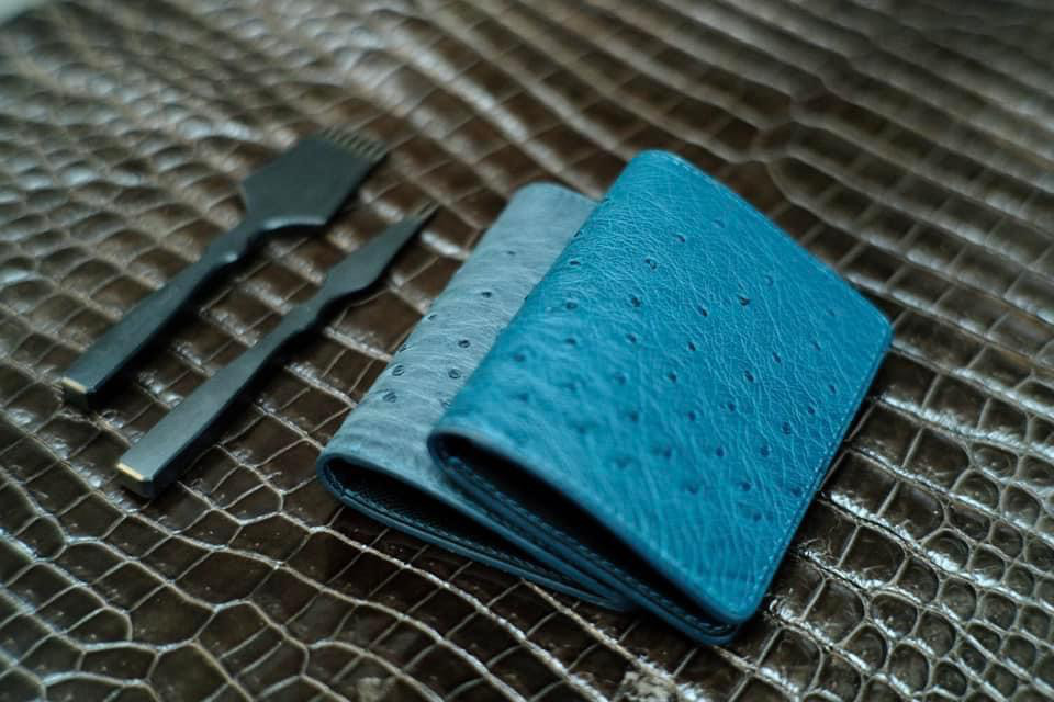 KLEIN KAROO製オーストリッチ革名刺入れカードケース(手縫い商品) 29,250円