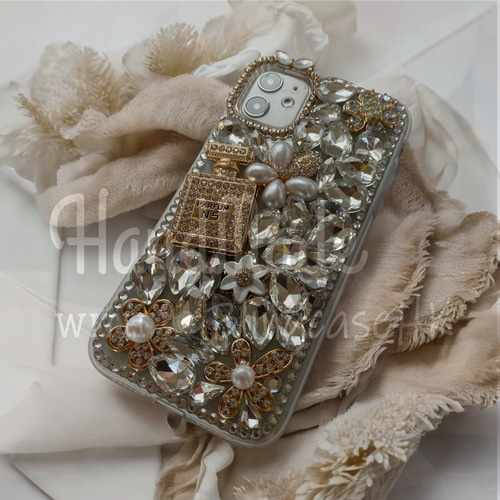 ラインストーン香水型iPhoneケース Amazon.co.jp: 高級ダイヤモンドラインストーン香水ボトルケース