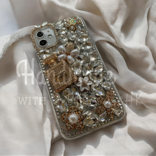 ラインストーン香水型iPhoneケース Amazon.co.jp: 高級ダイヤモンドラインストーン香水ボトルケース