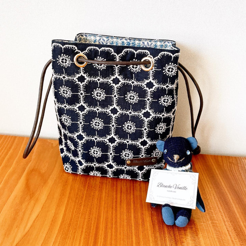 MN55 ミナ ペルホネン ハンドメイド キューブバッグ 2way バッグ
