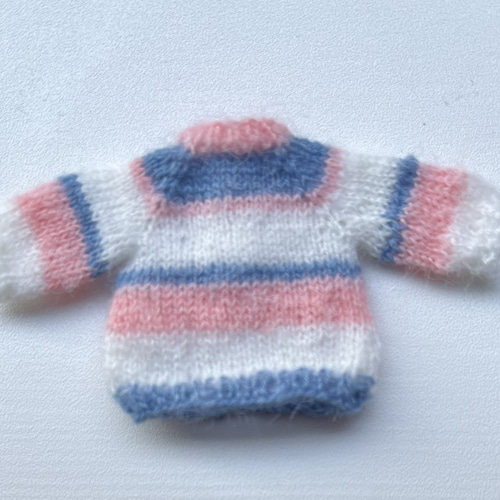 オビツ11用衣装 ドール服 手編みOb11 ねんどろいど しまセーター