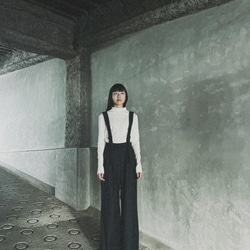 Codeembroidery Suspender Wide Flare Trousers 9枚目の画像