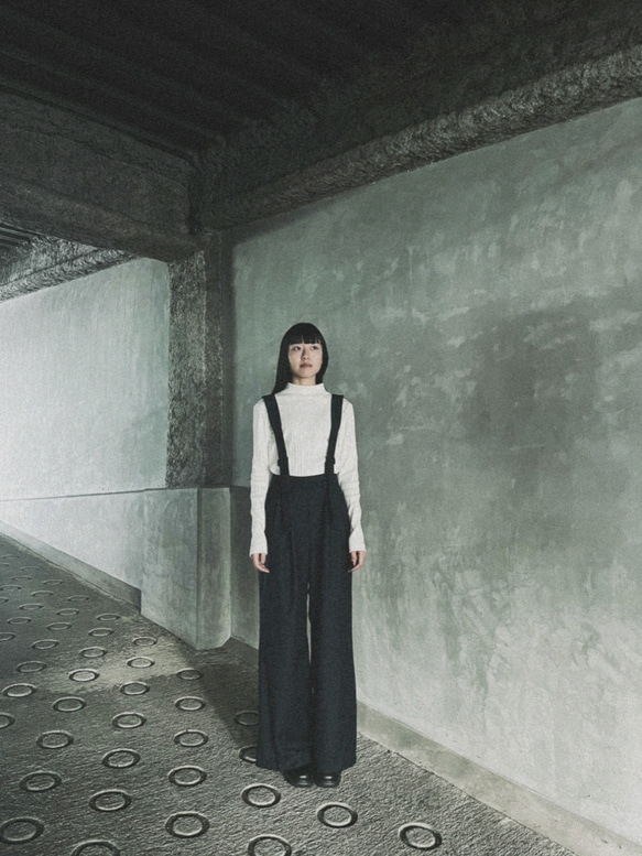 Codeembroidery Suspender Wide Flare Trousers 9枚目の画像