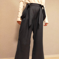 Codeembroidery Suspender Wide Flare Trousers 5枚目の画像