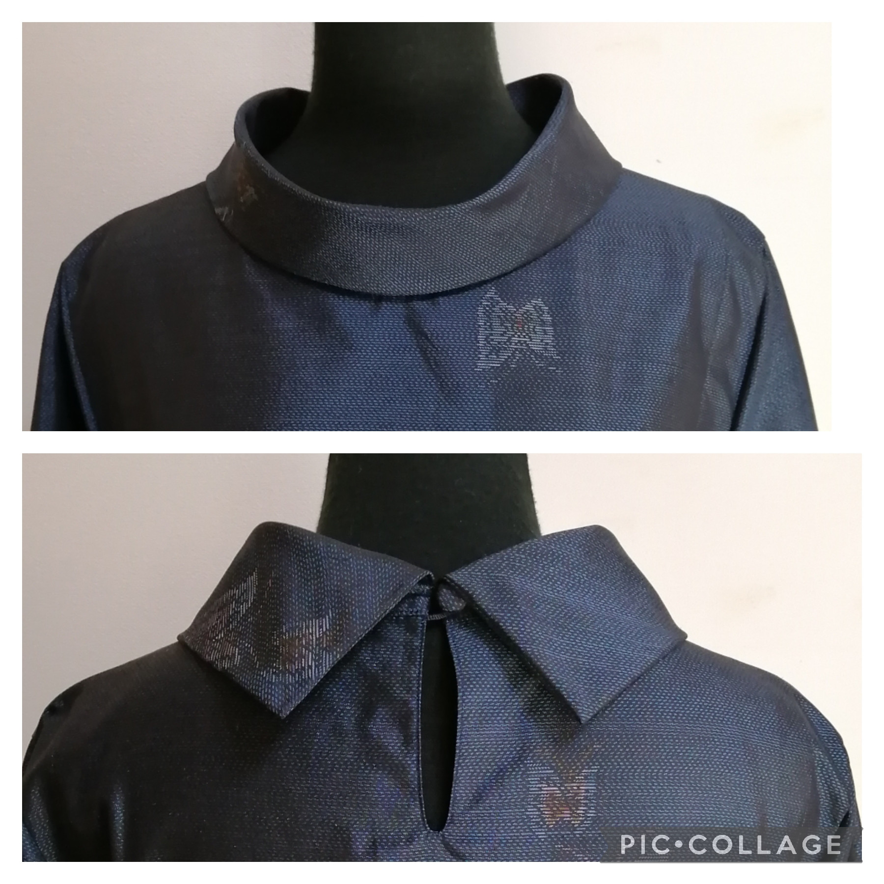 SOLD　着物リメイク　ワンピース　大島紬