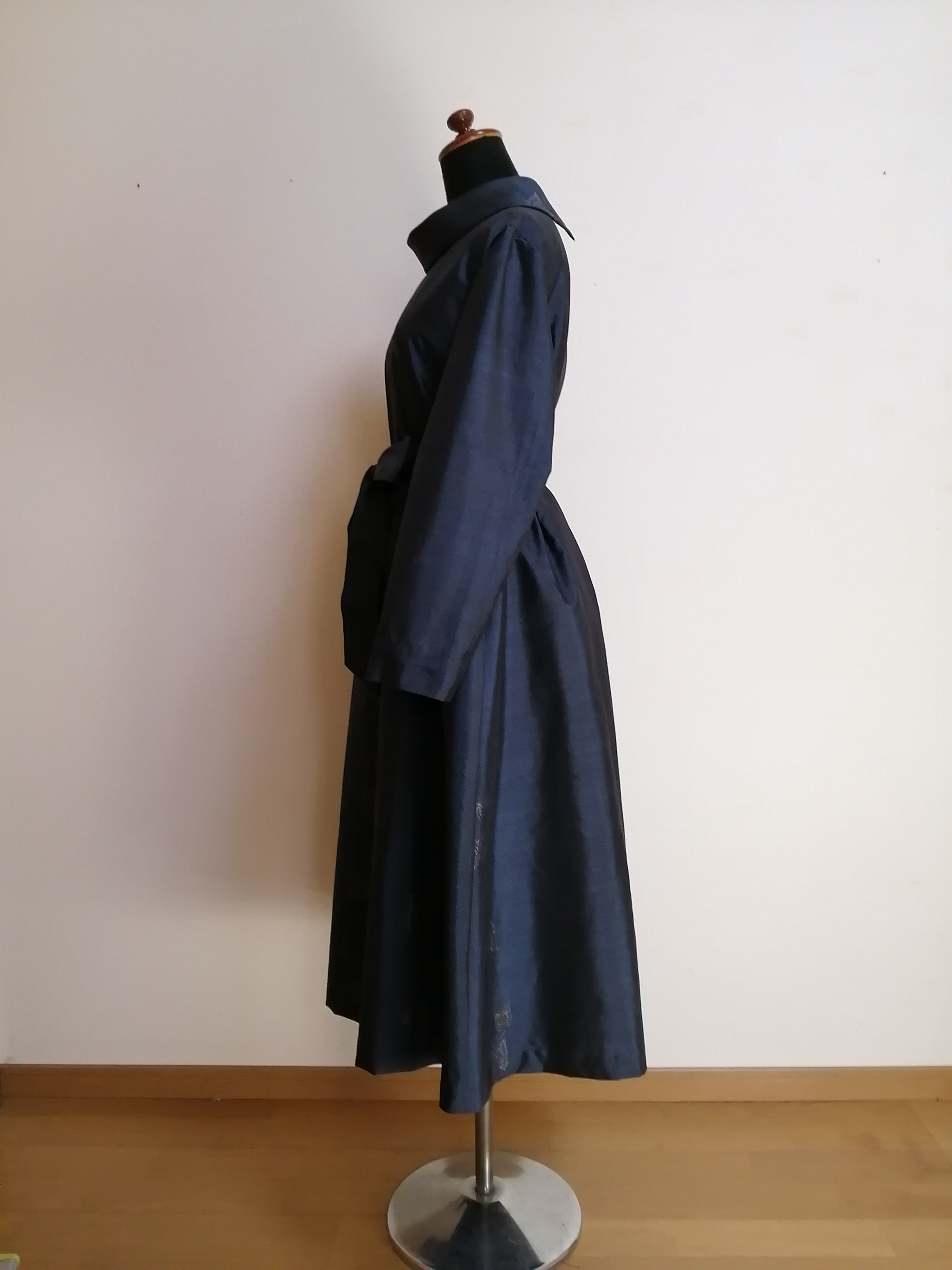 SOLD　着物リメイク　ワンピース　大島紬