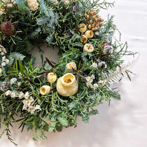 受注）シックな色味で作るクリスマスリース リース wakunoha 通販