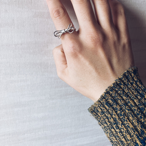 ribbon ring【silver925】リボン 華奢 シルバー925 シルバー ribbon ring【silver925】リボン 華奢 シルバー925 シルバー