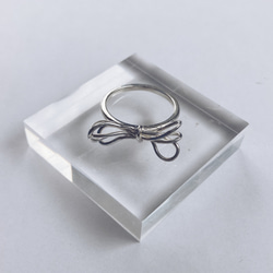ribbon ring【silver925】リボン　華奢　シルバー925 シルバー 3枚目の画像